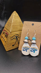 Eye of Horus Teardrop Earrings