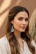 Eye of Horus Teardrop Earrings