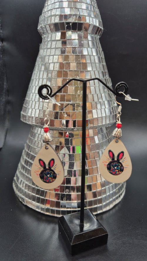 Disco Bunny Drop Earrings