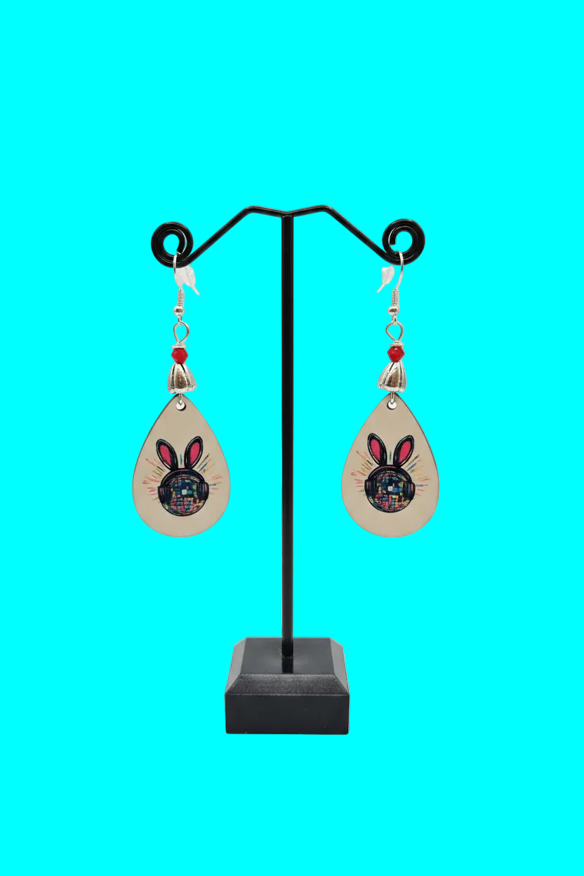 Disco Bunny Drop Earrings