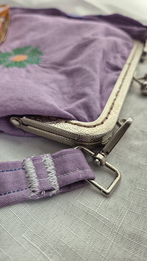 Lavender Bloom Crossbody Pouch