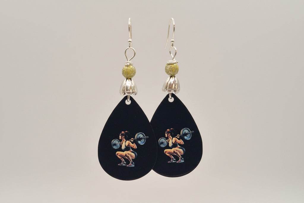 Squat Goals Teardrop Earrings