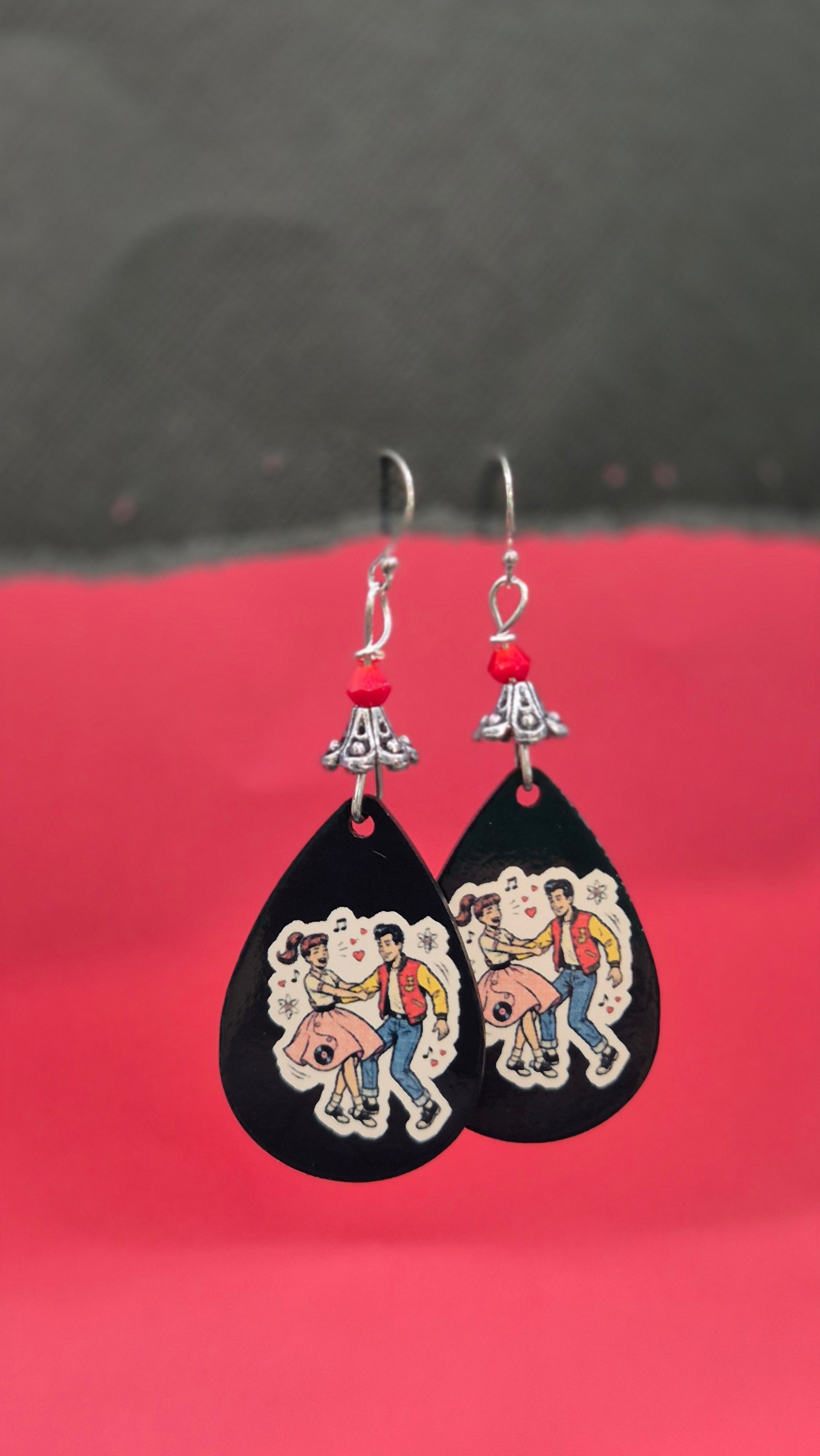 Rock 'n' Roll Dance Teardrop Earrings