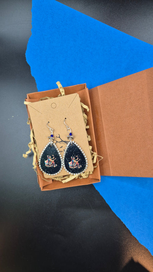 Indian Classical Dancer Teardrop Earrings