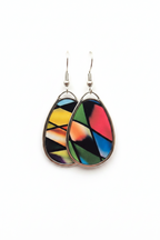 Stained Glass Teardrop Earrings
