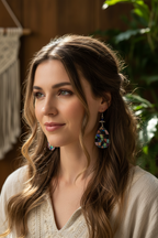 Stained Glass Teardrop Earrings with Silver Charm & Blue Crystal