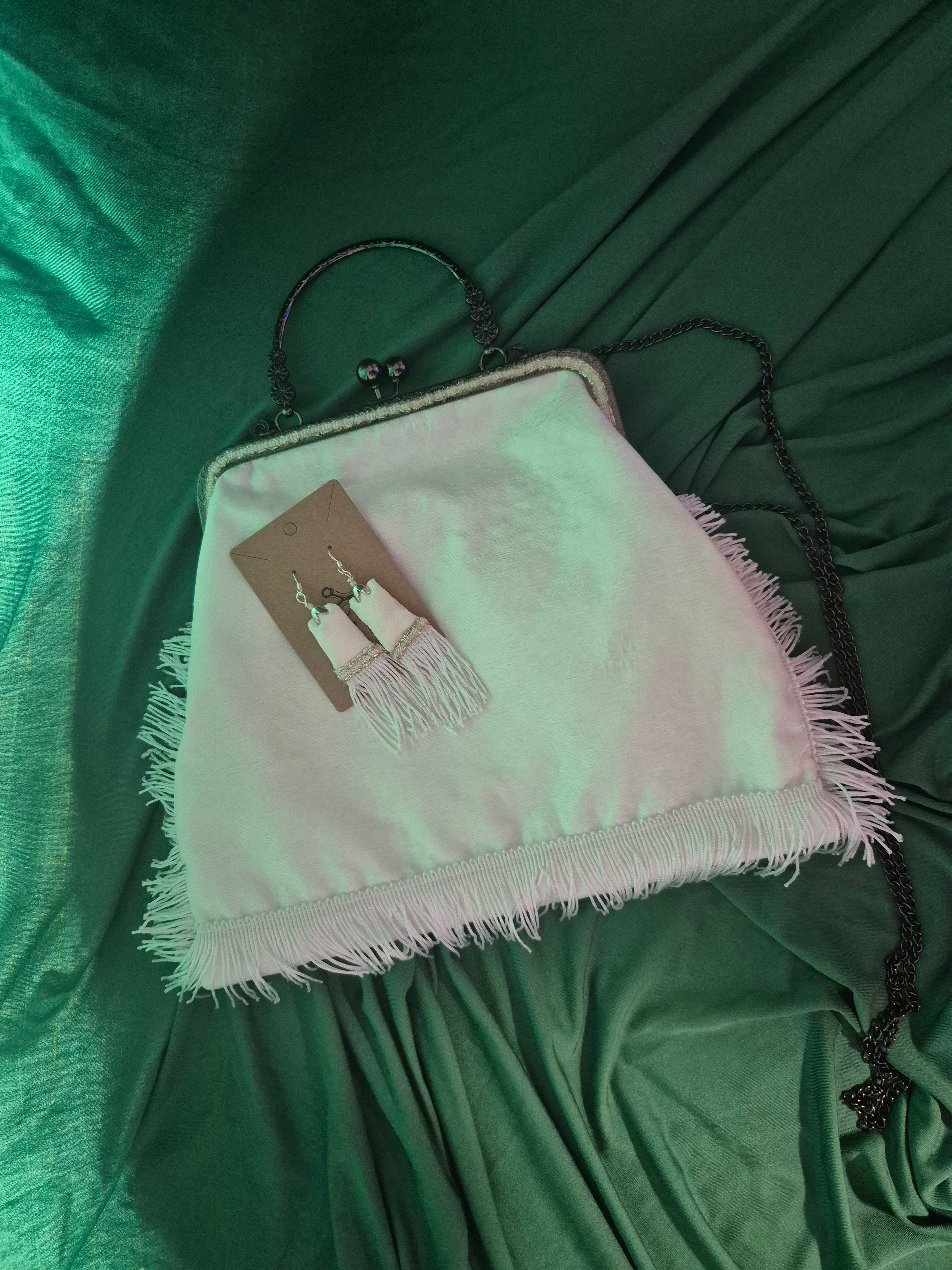 Fringe Clutch & Tassel Earring Set