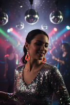 Dancer Silhouette Teardrop Earrings