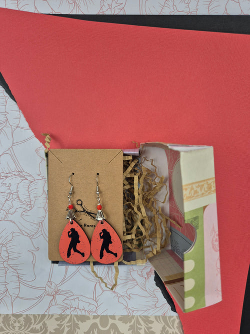 Dancer Silhouette Teardrop Earrings