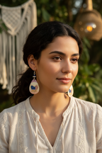 America Heart Teardrop Earrings