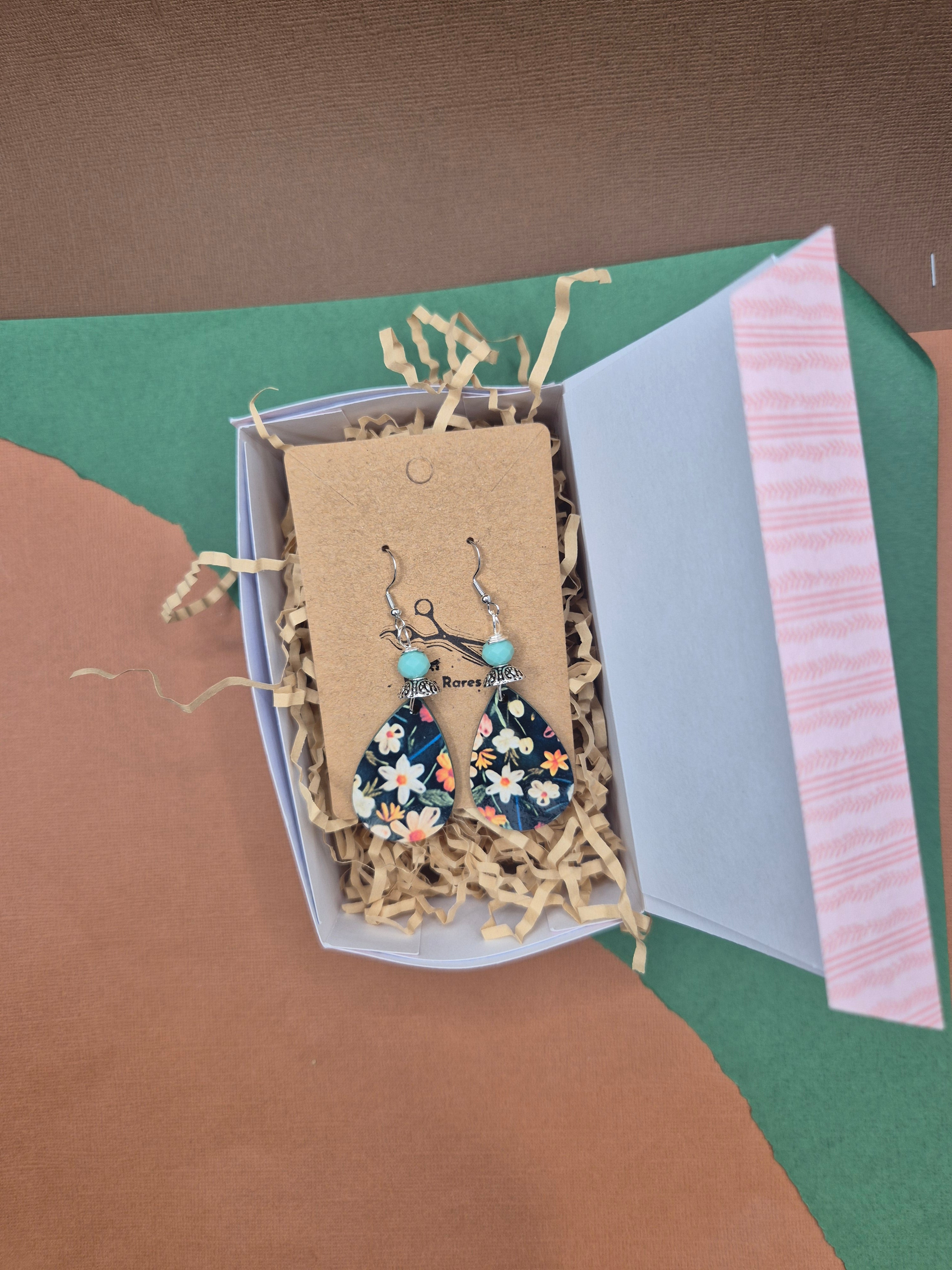 Midnight Garden Teardrop Earrings