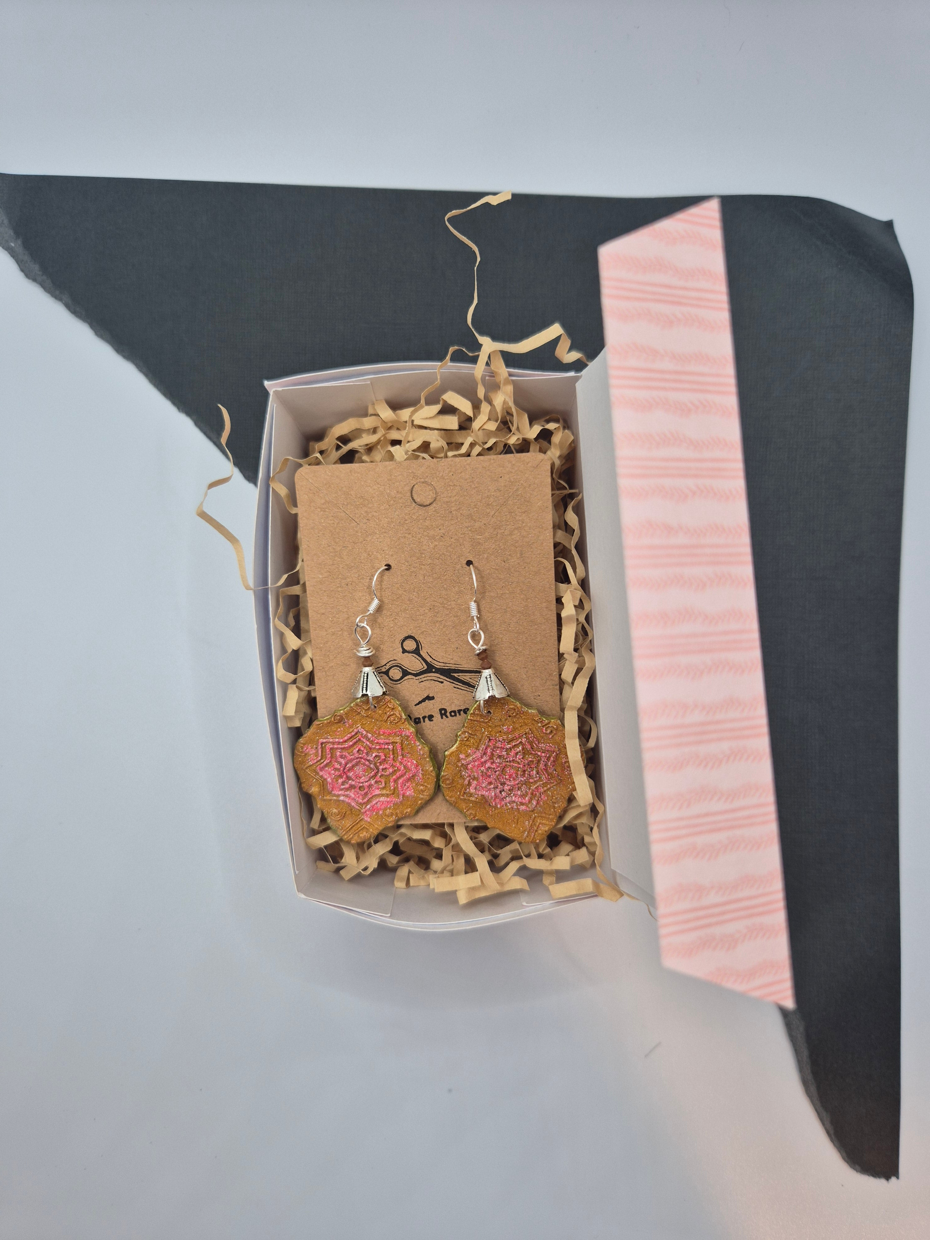 Clay Mandala Drop Earrings