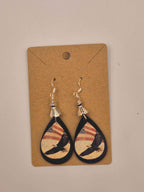 American Eagle Flag Teardrop Earrings