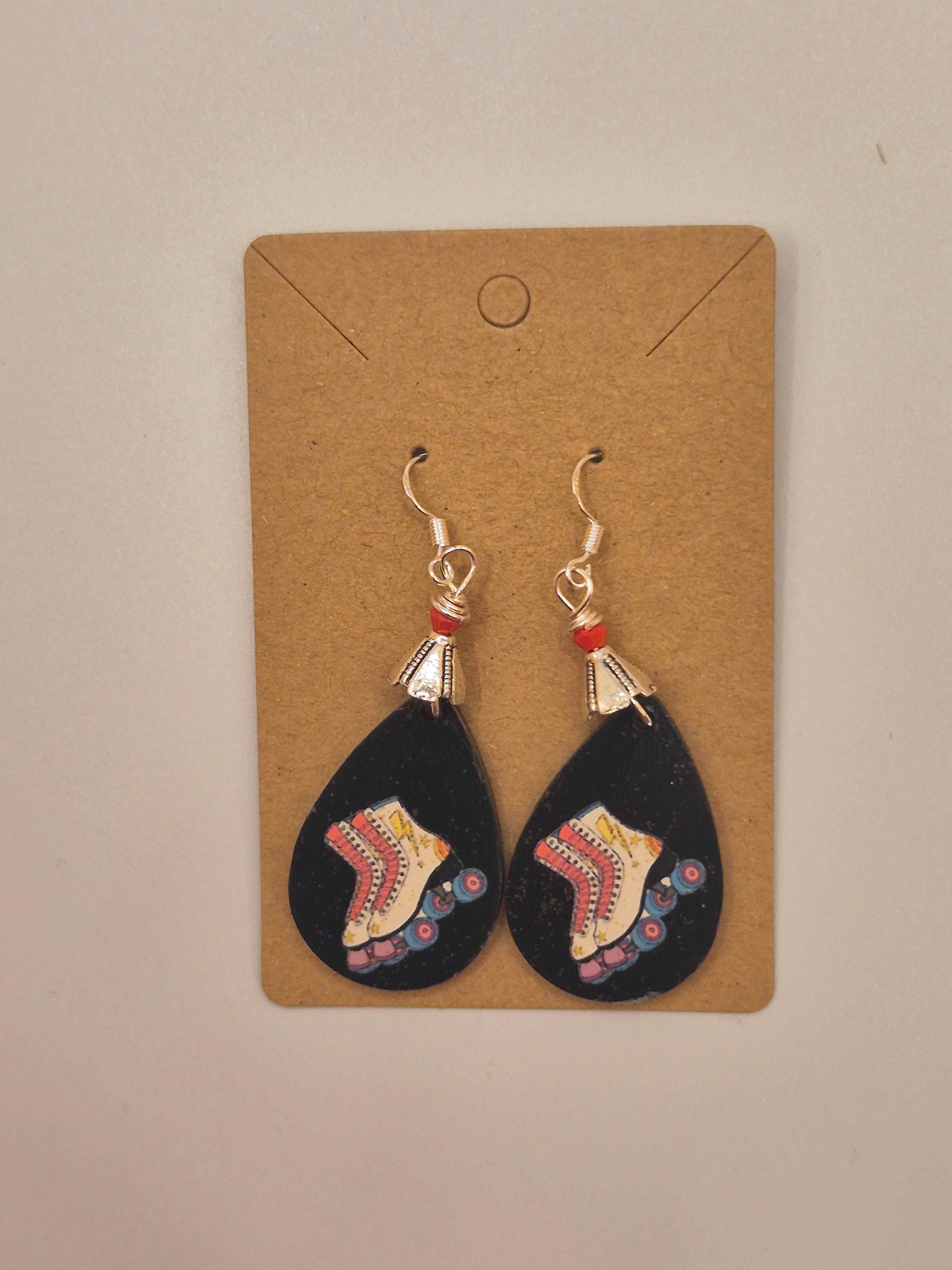 Retro Roller Skate Teardrop Earrings