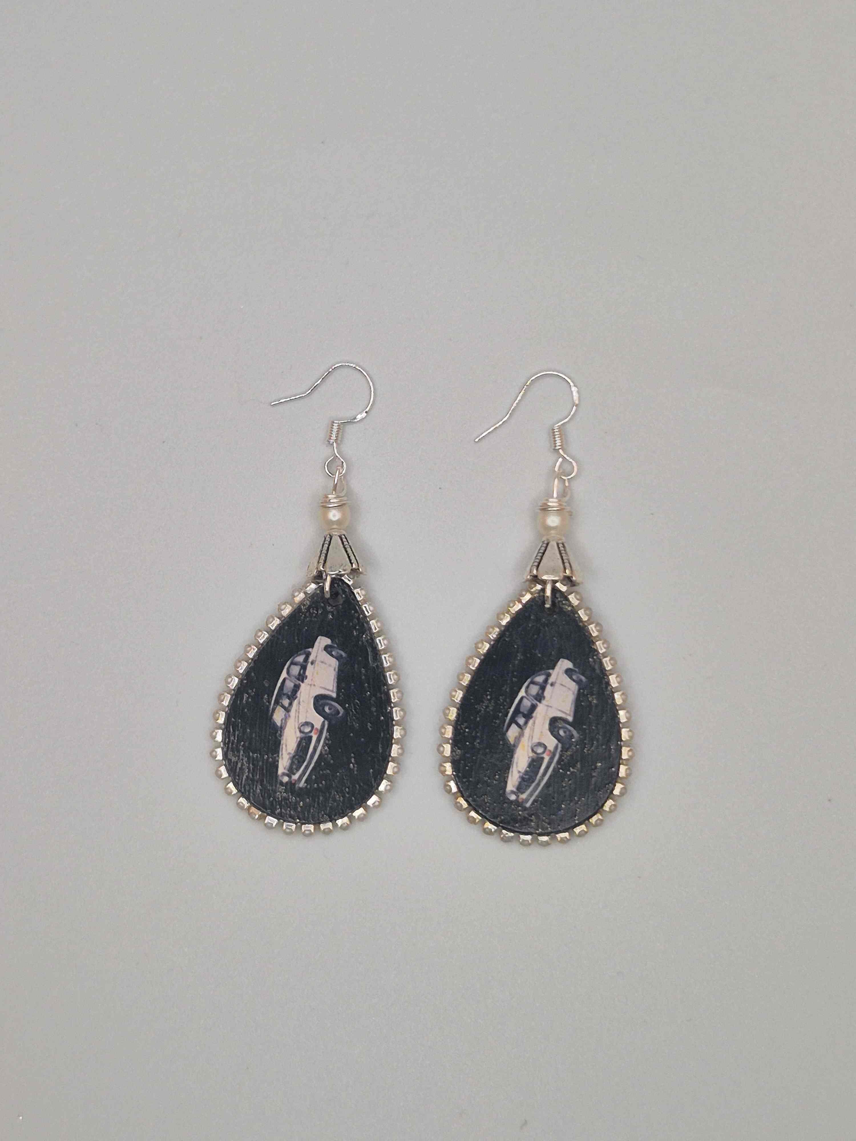 Vintage Night Drive Teardrop Earrings
