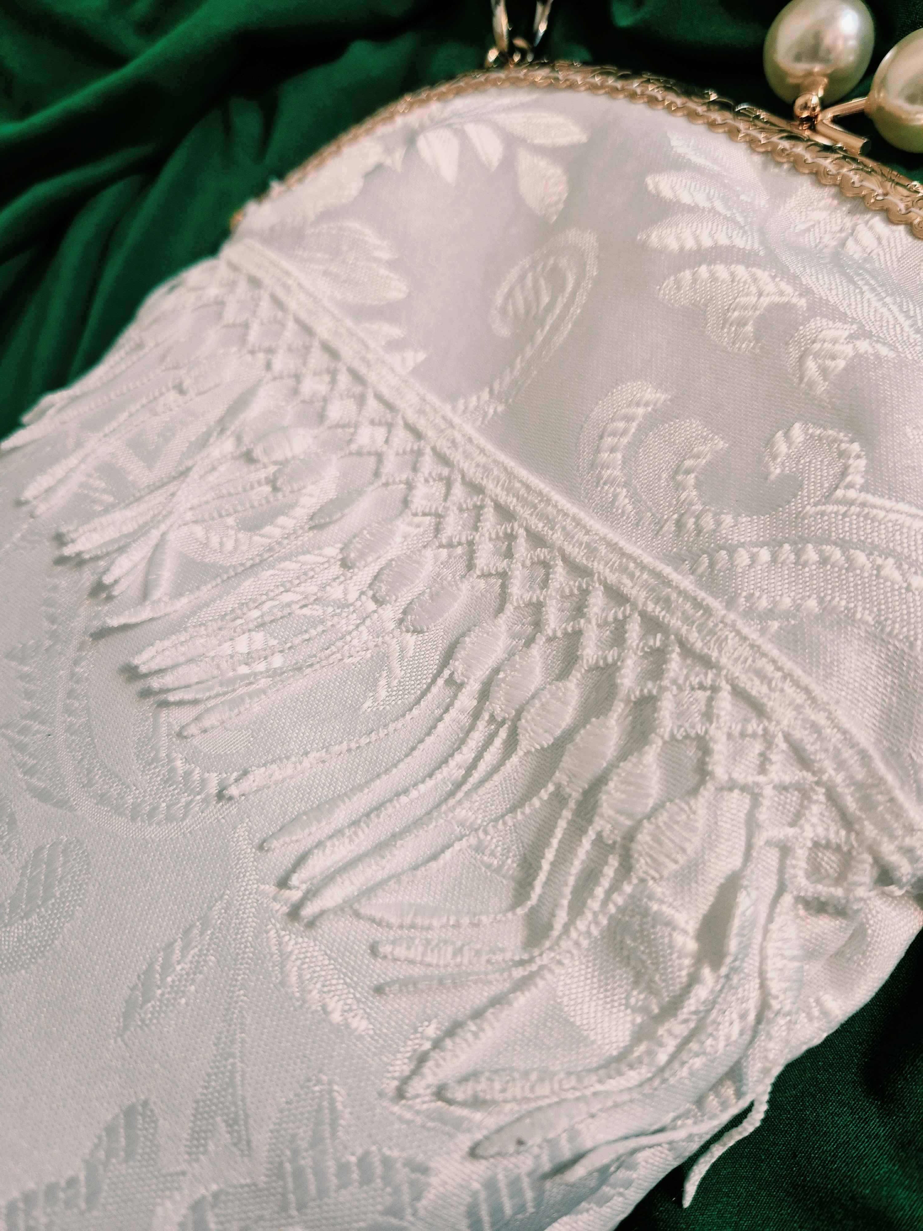 Pearl & Bamboo Fringe Bag