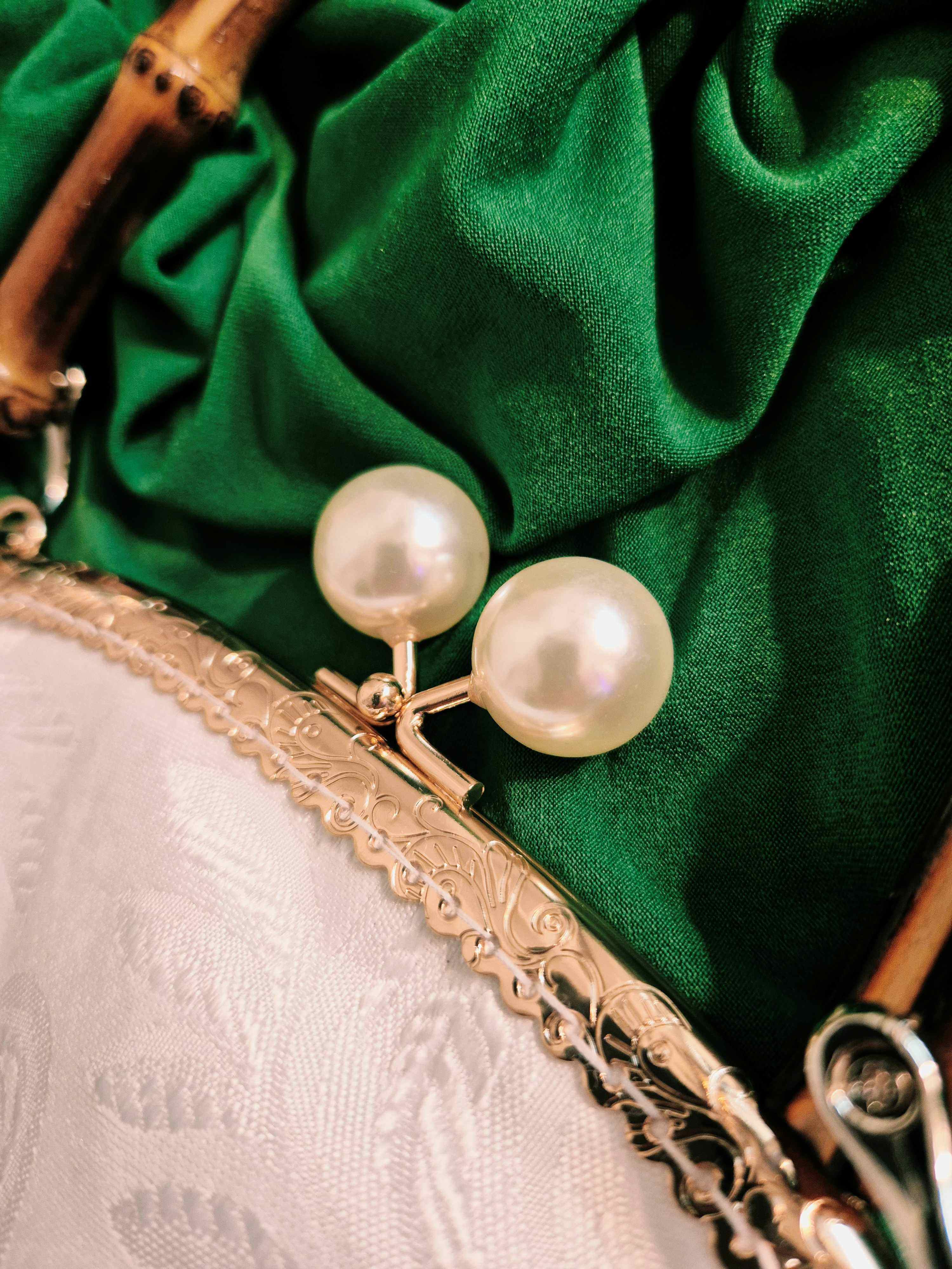 Pearl & Bamboo Fringe Bag