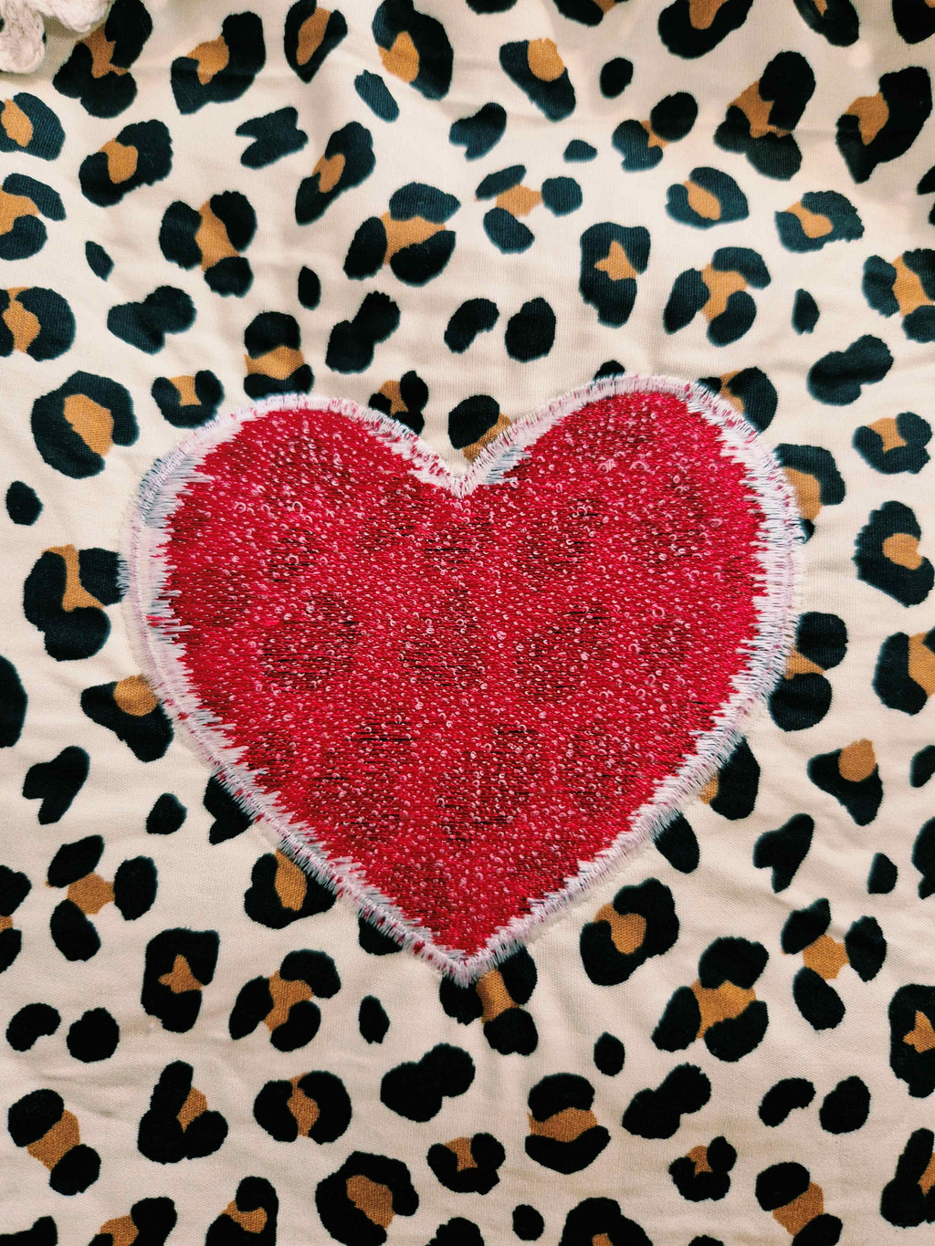 Leopard Print Heart Crossbody Bag