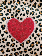 Leopard Print Heart Crossbody Bag