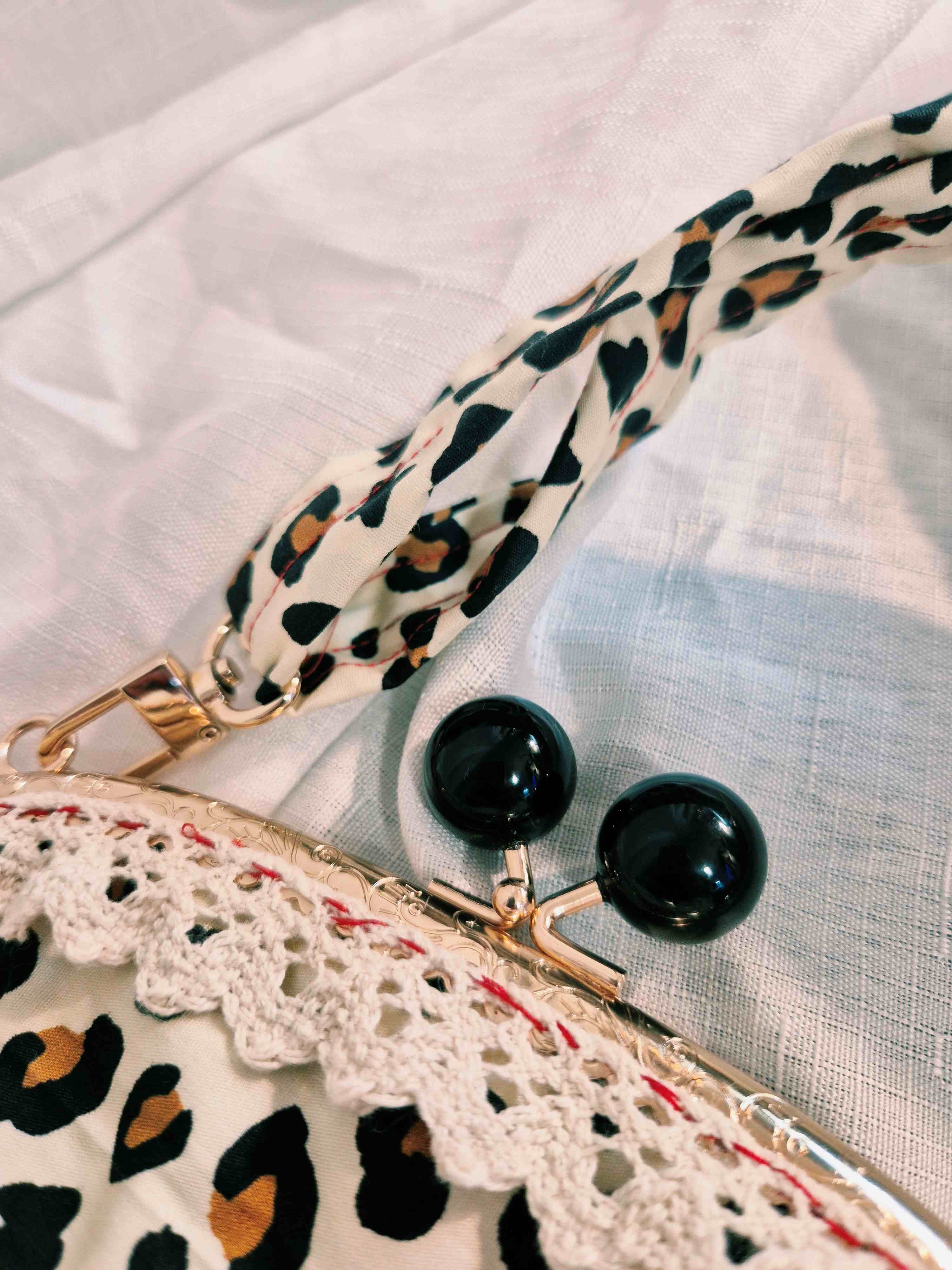 Leopard Print Heart Crossbody Bag