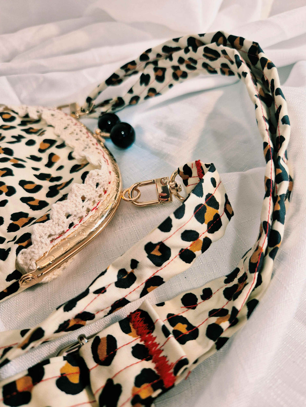 Leopard Print Heart Crossbody Bag