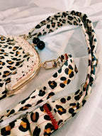 Leopard Print Heart Crossbody Bag