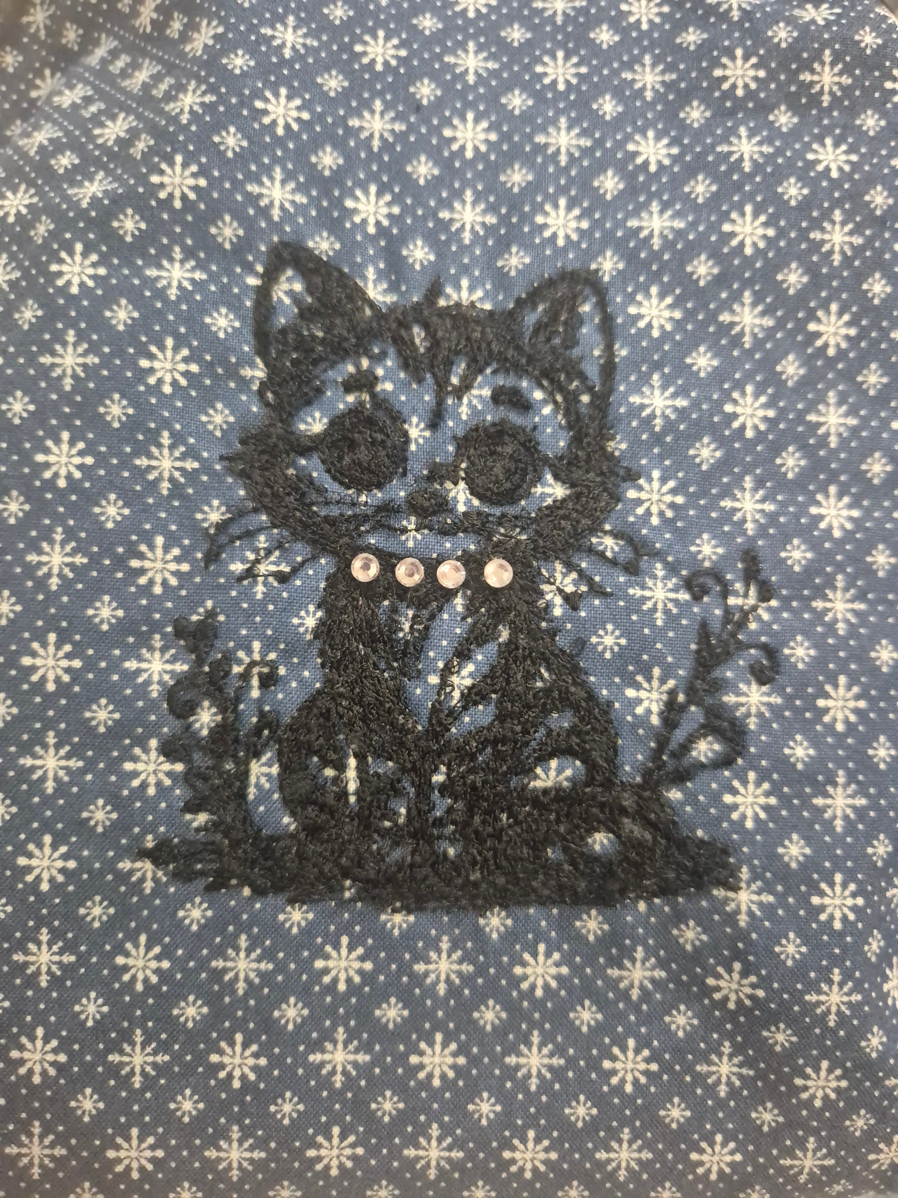 Midnight Cat Kiss-Clasp Bag