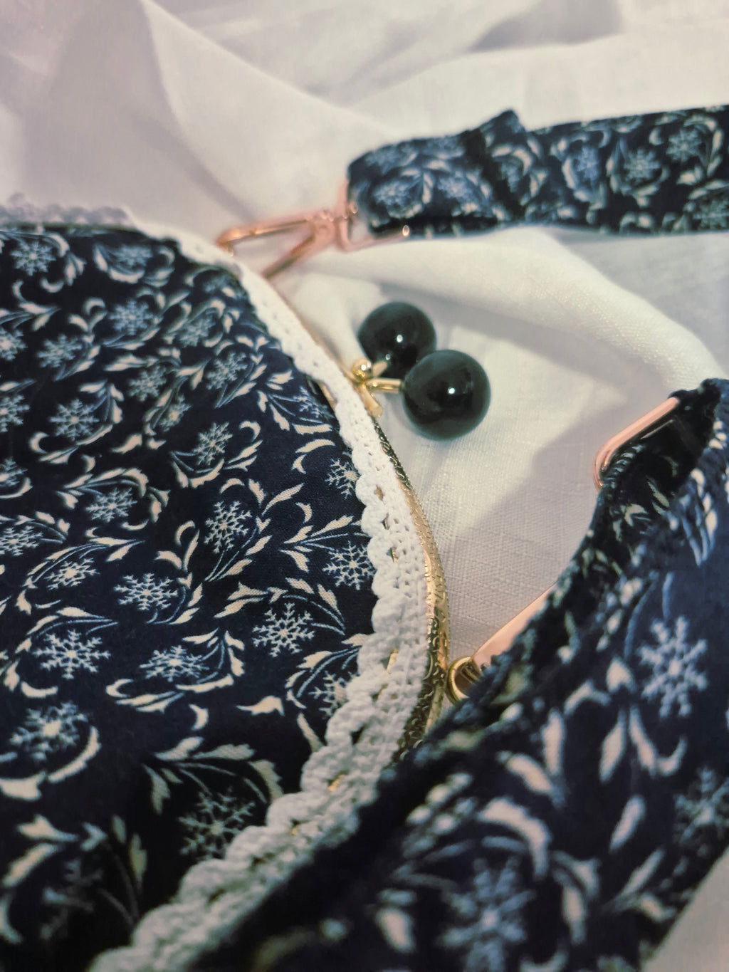 Midnight Daisy Crossbody Bag