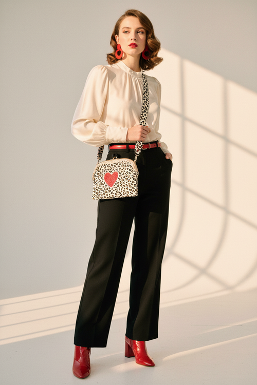 Studio Fashion Shot - Leopard Heart Bag